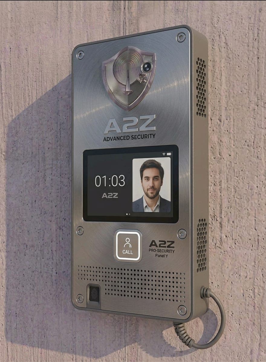 A2Z video intercom door station with camera, call button and fingerprint reader